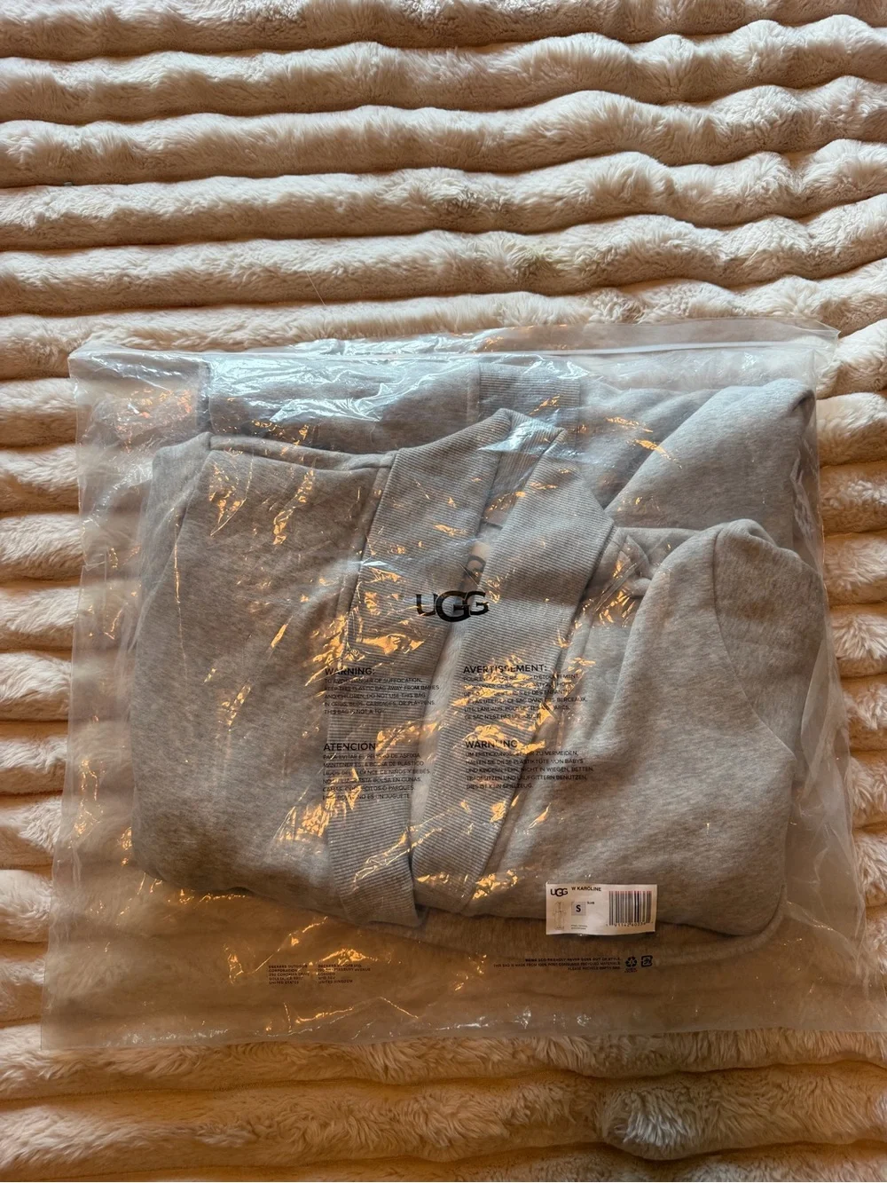 UGG Karoline Robe - NWT - Light Grey - S